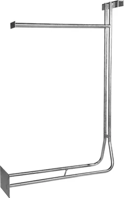 Produktbild von Schubkarrenhalter feuerverzinkt für Schwerlastregaltraversen 120x50 mm, Höhe 1710 mm, Tiefe 1030 mm, Abstand Reifenablage 1500 mm