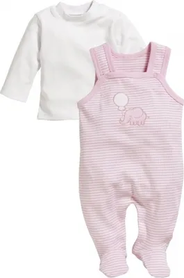 Produktbild von Schnizler Strampler-Set Interlock Elefant rosa 68