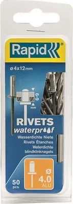 Zdjęcie produktu dla Rapid Wateproof rivets 4 * 12 mm, 50 pcs.