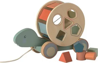 Produktbild von Egmont Toys Holzziehfigur Schildkröte mit Block 27x10x19 cm