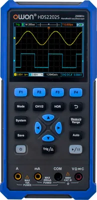 Zdjęcie produktu dla OWON HDS2202S Multimetr oscyloskopowy 3 w 1 Generator przebiegów 200MHz 1GSa/s Dwukanałowy oscyloskop True RMS 20000 zliczeń Multitester