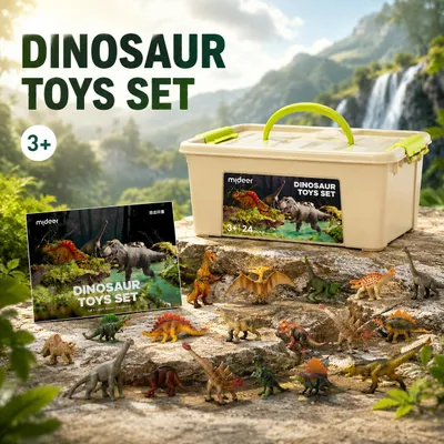 Obrázek produktu pro Mideer Sběratelská sada dinosaurů 24 ks, productTiles.product.images.aiGenerated