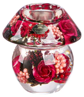 Image de GILDE Dreamlight, Teelichtleuchter, Noblesse Smart, "Adele", Glas, rot, , H. 11 cm, D. 11 cm 72363