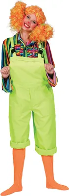 Immagine prodotto di Pantaloni di carnevale salopette verde neon - S