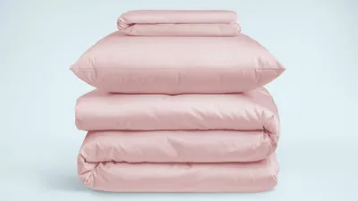 Immagine prodotto di Copripiumino in cotone satinato, colore rosa tenue, dimensioni 200x220 cm