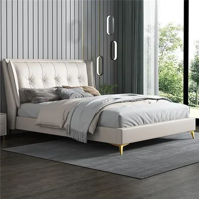 Produktbild von Betten Leder Hotel Luxus Polster Italienische Möbel Designer Bett Schlafzimmer