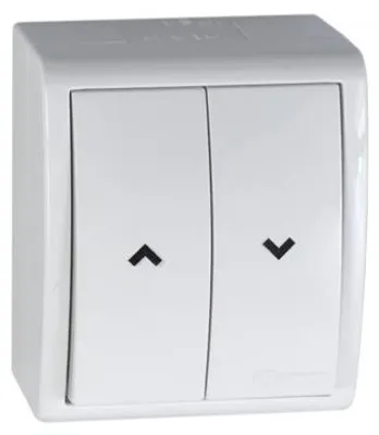 Image de Contact-Simon AQZ1/11, Interrupteur à bouton-poussoir, Plastique, Blanc, IP54, 250 V, 60 mm
