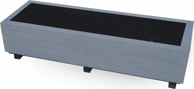 Produktbild von ALFALUX Blumenkasten Pflanzkasten Holz Pflanzkübel ANTHRAZIT 115 x 40 x 30H cm