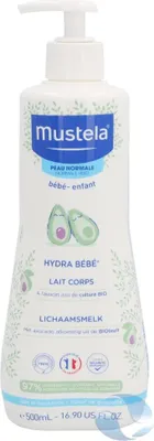 Produktbild von Mustela Lait corps Hydra Bébé à l'avocat BIO 500ml, 500 ml,  getestet, 1 Stück(e)