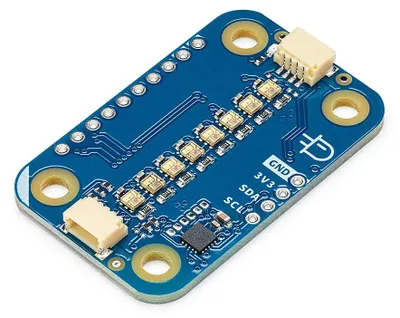 Produktbild von Arduino Modulino Pixels [ABX00109] - Qwiic-kompatibles RGB-LED-Modul mit 8 adressierbaren LEDs fr visuelle Effekte in Arduino-Projekten