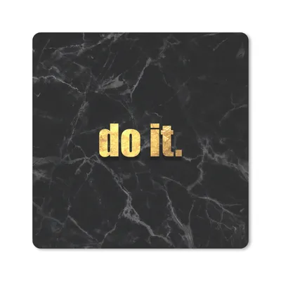Produktbild von MuchoWow® Mauspad Mousepad Zitate - Motivation - Gold - Marmor 30x30 cm - Mousepads - Maus Mat - Pad - Mausunterlage - Gaming