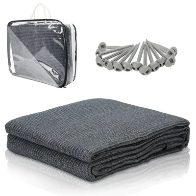 Immagine prodotto di Tappeto per tende da sole Clanmacy, tappeto per tende, protezione del prato, molte dimensioni, grigio, 250*400CM