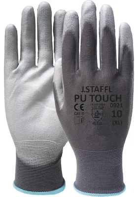 Produktbild von STAFFL Arbeitshandschuh PolyurethanTouch Schutzhandschuh grau Größe 7 | 12 Paar