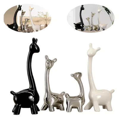 Produktbild von Giraffen Dekofigur aus Keramik, moderne Wohnaccessoires, Dekoration für Zuhause, Weihnachten & Geschenkideen für alle Anlässe