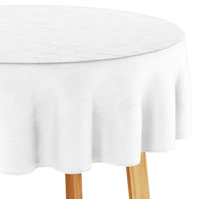 Produktbild von Omgoods - Tischdecke, 120 x 120 cm, rund, weiß, waschbar