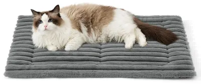 Image de Lit chauffant pour chat - 76 x 51 cm - Gris - Lavable - Pour chats, chatons et petits chiens
