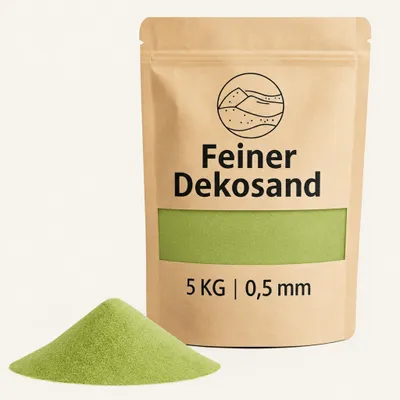 Productafbeelding van Deko-Sand, appelgroen, 5 kg, geschikt voor vazen, glazen en als decoratiemateriaal