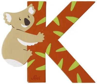 Produktbild von trudi 81611 Tierbuchstaben "K - Koala" - 10 cm, Holz
