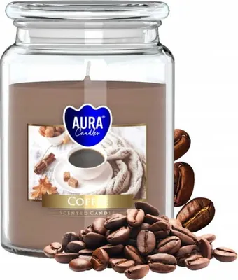 Image de LARGE Bougie parfumée en pot BISPOL Aura 100H COFFEE