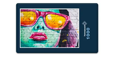Produktbild von hansepuzzle 14964 - Graffiti Puzzle, 1000 Teile, Mode, 60,0 x 46,0cm mit hochwertiger Aufbewahrung, Kartonbox und wiederverschließbarem Beutel