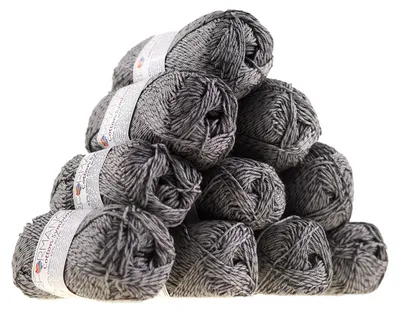 Strickgarn Cotton Symbiosis grau