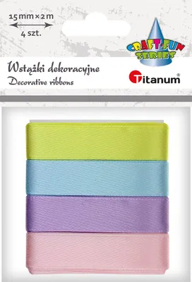 Obrázok produktu pre Stuha Titanum 4 farby 15 mm mix 2 m
