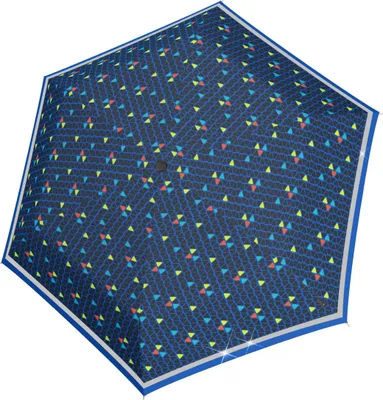 Produktbild von Knirps Rookie Kinder Regenschirm Taschenschirm Schirm reflektierend triple blue