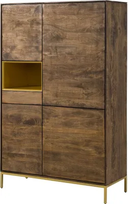 Image de MASSIVMOEBEL24 | Buffet 111x45x175 Bois de manguier marron huilé CHICAGO # 109