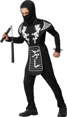 Obrázek produktu pro Atosa Ninja Dětský kostým a kostým Black 10-12 Years Black 10-12 Years