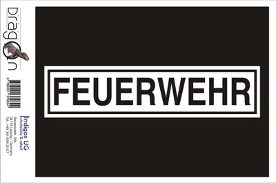 Produktbild von Aufkleber / Autoaufkleber - JDM / Die cut / Auto / OEM - Feuerwehr - 210x50 mm rot - Heckscheibe / Heckscheibenaufkleber