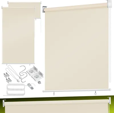 Produktbild von KESSER® Senkrechtmarkise Vertikalmarkise Balkonmarkise Sichtschutz Sonnenschutz Seitenrollo Beschattung , Balkonrollo Stabil und wetterbeständig, für Balkon, Terrasse, Garten