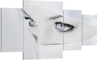 Produktbild von Bild auf Leinwand - Leinwandbild - Schönheit Gesicht Mädchen Mode - 160x90cm - Wand Bild - Wanddeko - Leinwanddruck - Bilder - Kunstdruck - Wanddekoration - Leinwand bilder - Wandkunst - DL160x90-2159