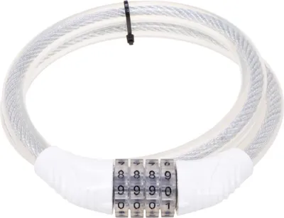 Produktbild von Geschütztes Zahlenschloss mit 4 Ringen Ø12 x 800 mm Stahlseil