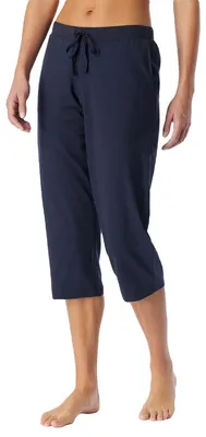 Produktbild von Schiesser Mix & Relax Schlafanzug Hose Weiche Single Jersey Qualität, Glatter Bund mit Bindeband, Seitliche Taschen für Komfort dunkelblau 48