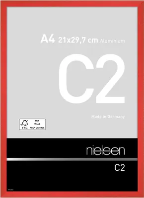 Produktbild von nielsen Aluminium Bilderrahmen C2, 21x29,7 cm (A4), Tornado Rot