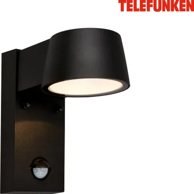 Immagine prodotto di Lampada da parete Telefunken LED, rilevatore di movimento, sensore crepuscolare, nero