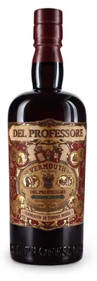 Produktbild von Del Professore Vermouth di Torino G.I. Rosso - roter Wermut aus Italien - als Aperitif oder zum Mixen von Cocktails - 18% vol. - 1 x 0,75 Liter
