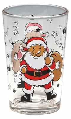 Produktbild von 6x Glastasse Santa Weihnachten 200ml 110mm Mikrowellengeeignet