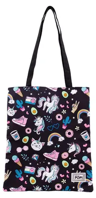 Zdjęcie produktu dla Oh My Pop! Torba na zakupy "Illusion-Shopping Bag", czarna