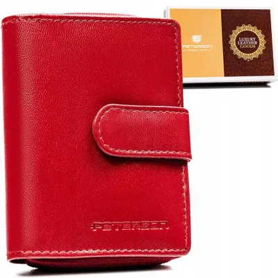 Obrázek produktu pro Peterson dámská kožená peněženka RFID červená 11x8,5 cm