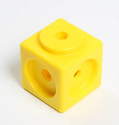 Produktbild von Dick-System - 10 Steckwürfel - Kantenlänge 3,4 cm - gelb