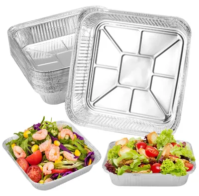 Alu-Grillschalen 30er-Pack, 1200 ml, 21x21x4,5 cm, backofenfest