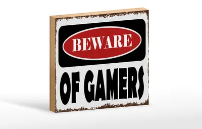 Produktbild von Holzschild Spruch 18x12cm of gamers