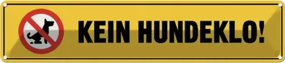 Produktbild von vianmo Blechschild 10x46 cm kein Hundeklo Tier Haustier Hund