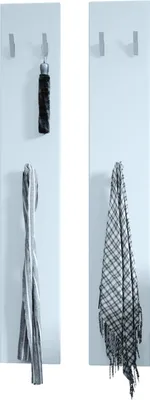 Produktbild von Vladon Wandpaneel 140,  Germany, Garderobenpaneel bestehend aus 2 Paneelen, Weiß matt (je 24 x 140 x 2 cm)
