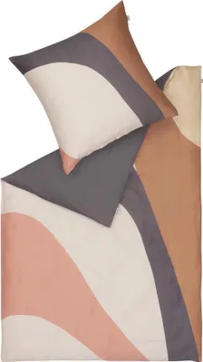 Produktbild von Schöner Wohnen Bettwäsche-Garnitur Waves Farbe rosé Größe 200x200+2x80x80