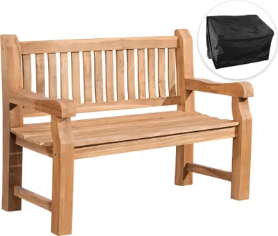 Obrázok produktu pre Teaková lavica 120 cm s krytom, obsah súpravy:Jackson