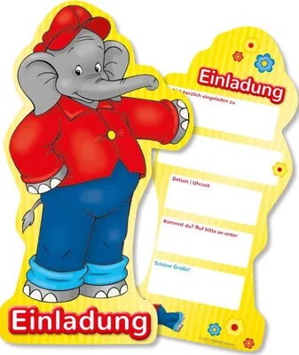 Produktbild von 6 Benjamin Blümchen Einladungskarten