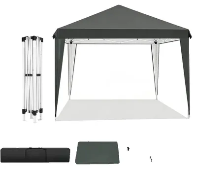 Imagen del producto de Gazebo Zelt, diseño plegable, protección UV, gris oscuro