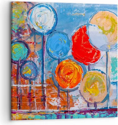 Produktbild von Bild auf Leinwand - Leinwandbild - Abstraktion modern - 70x70cm - Wand Bild - Wanddeko - Wandbilder - Leinwanddruck - Bilder - Kunstdruck - Wanddekoration - Leinwand bilder - Wandkunst - AC70x70-4013